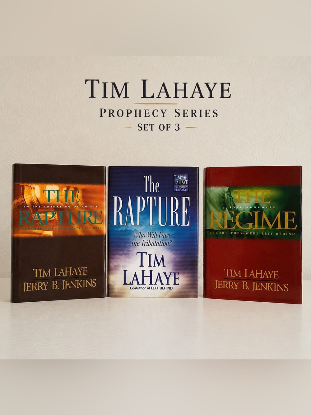 Tim‎ LaHaye Prophecy Series Hardcover Book Lot Set of 3 Rapture Regime Christian